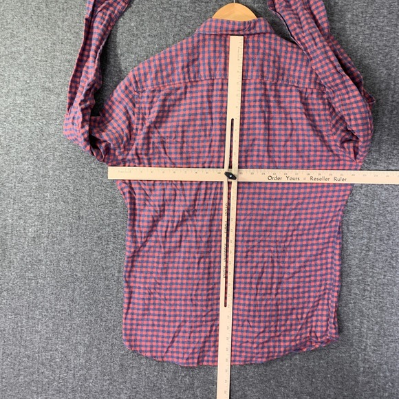 Faherty Flannel Shirt Men Medium Stretch Seaview Check Button Up Long Sleeve - Picture 7 of 10